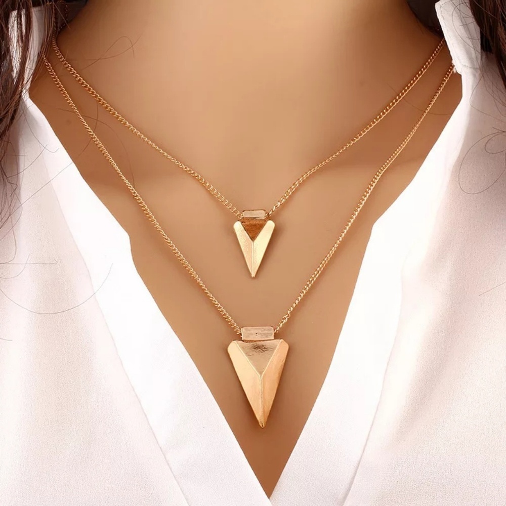 Dainty boho gold layered necklace